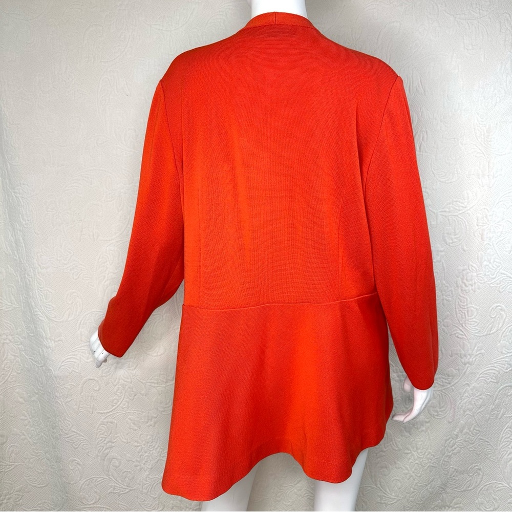 Misook 1x Orange Single-Button Collarless Blazer … - image 5